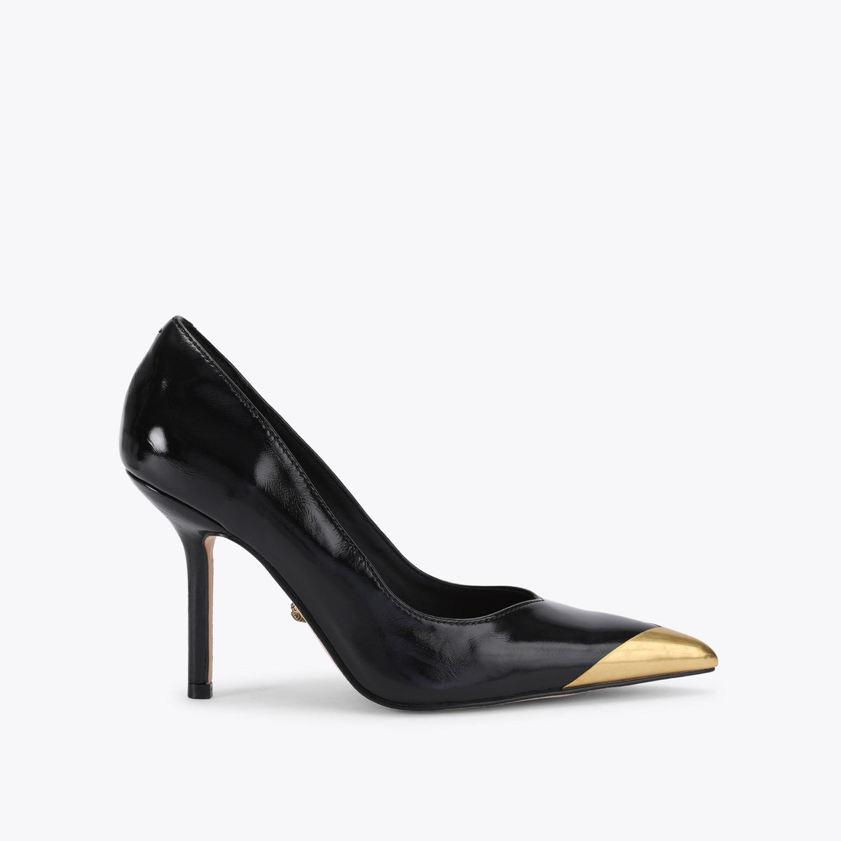 Regent Point Court — Black Patent Court Heel, side profile