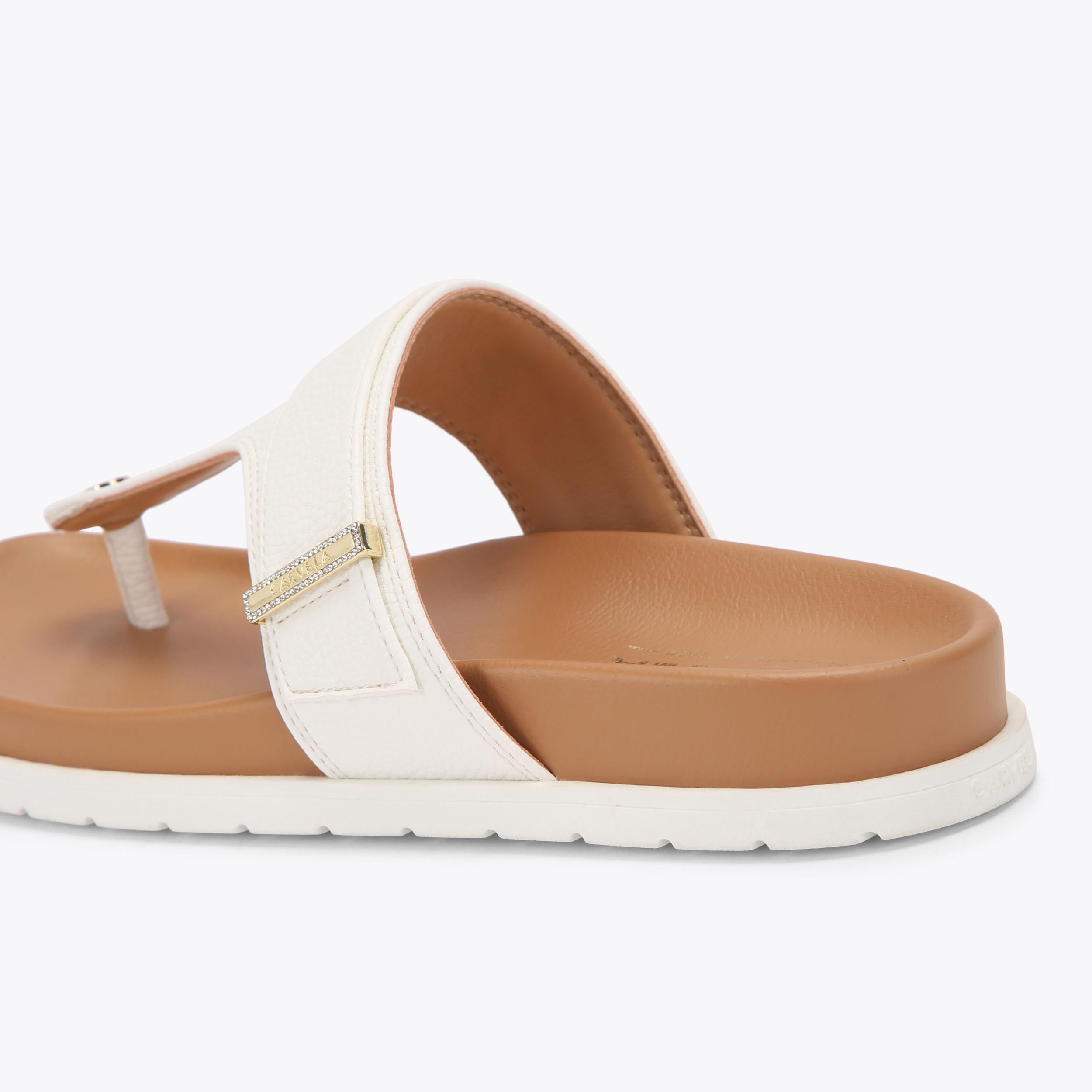 Serena — White Toe Post Sandal, detail