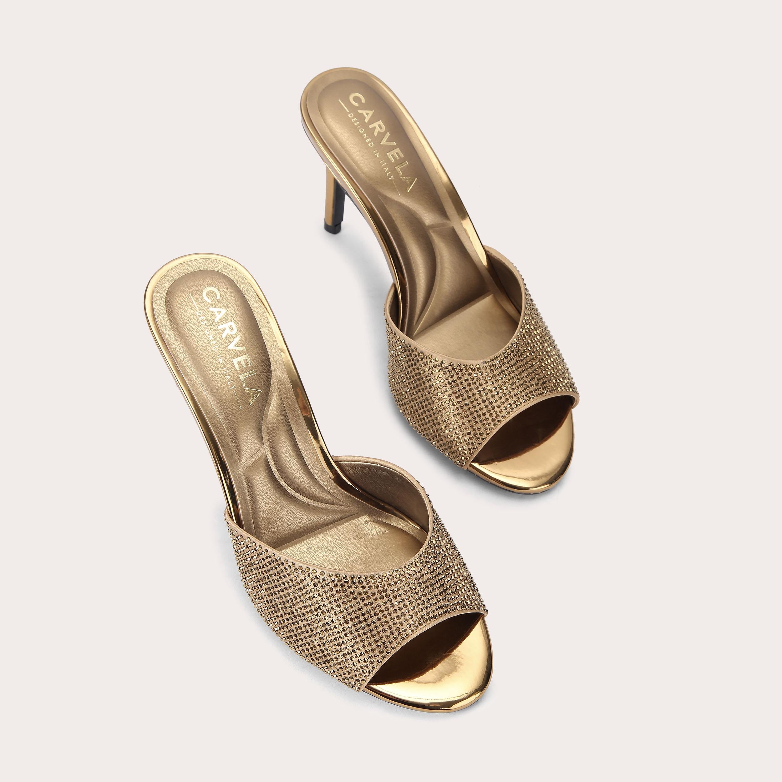 Silvia Mule — Bronze Crystal Heel, view 4