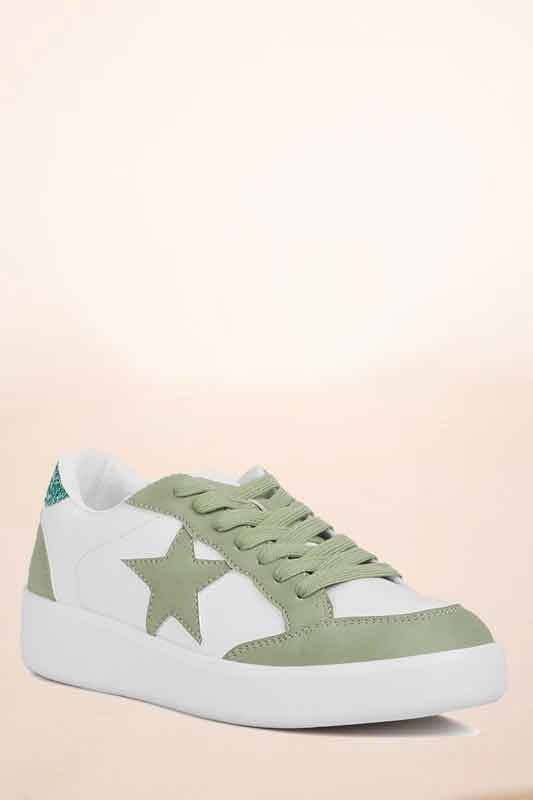 Glitter Detail Star Sneakers
