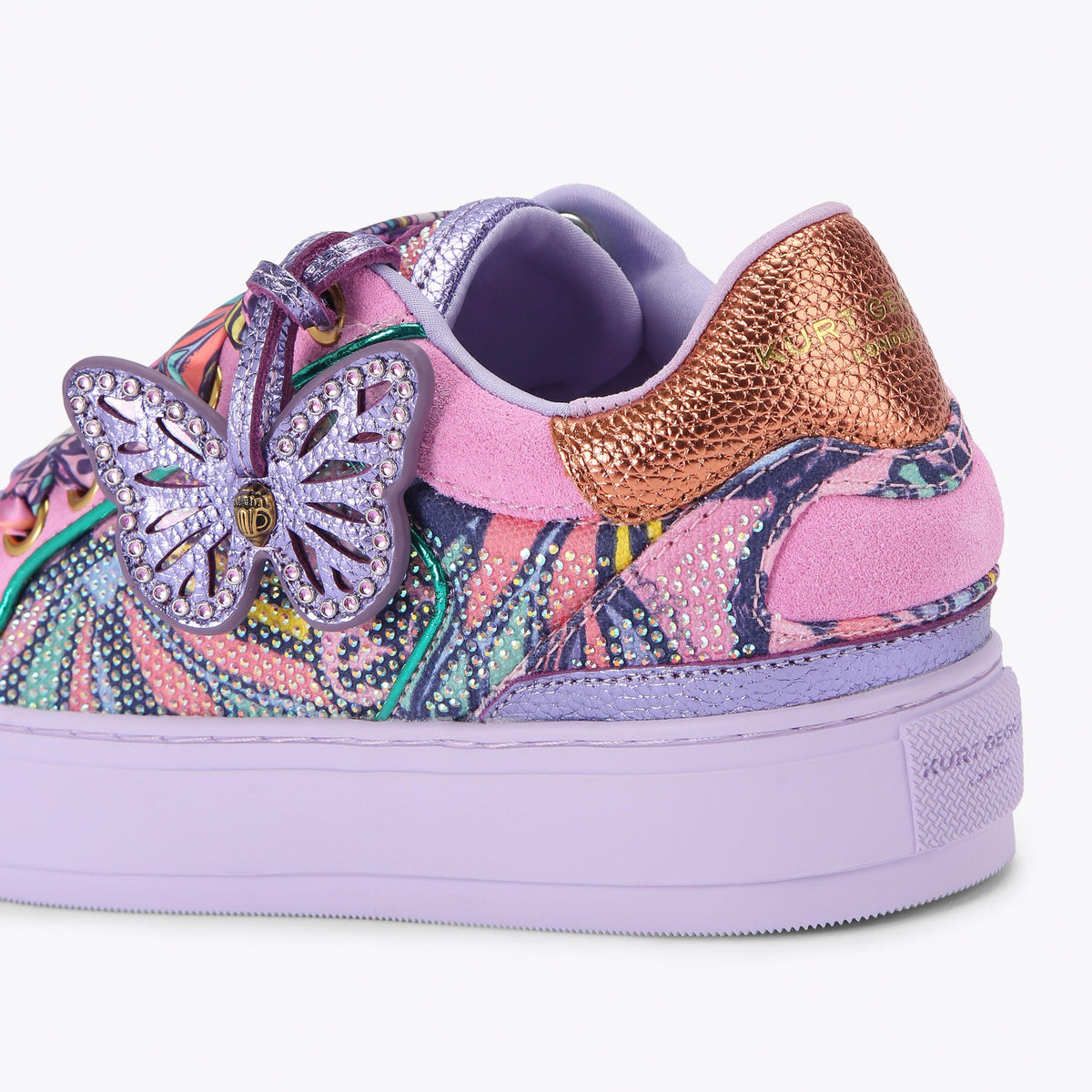 Southbank — Lilac Butterfly Print Sneaker, detail