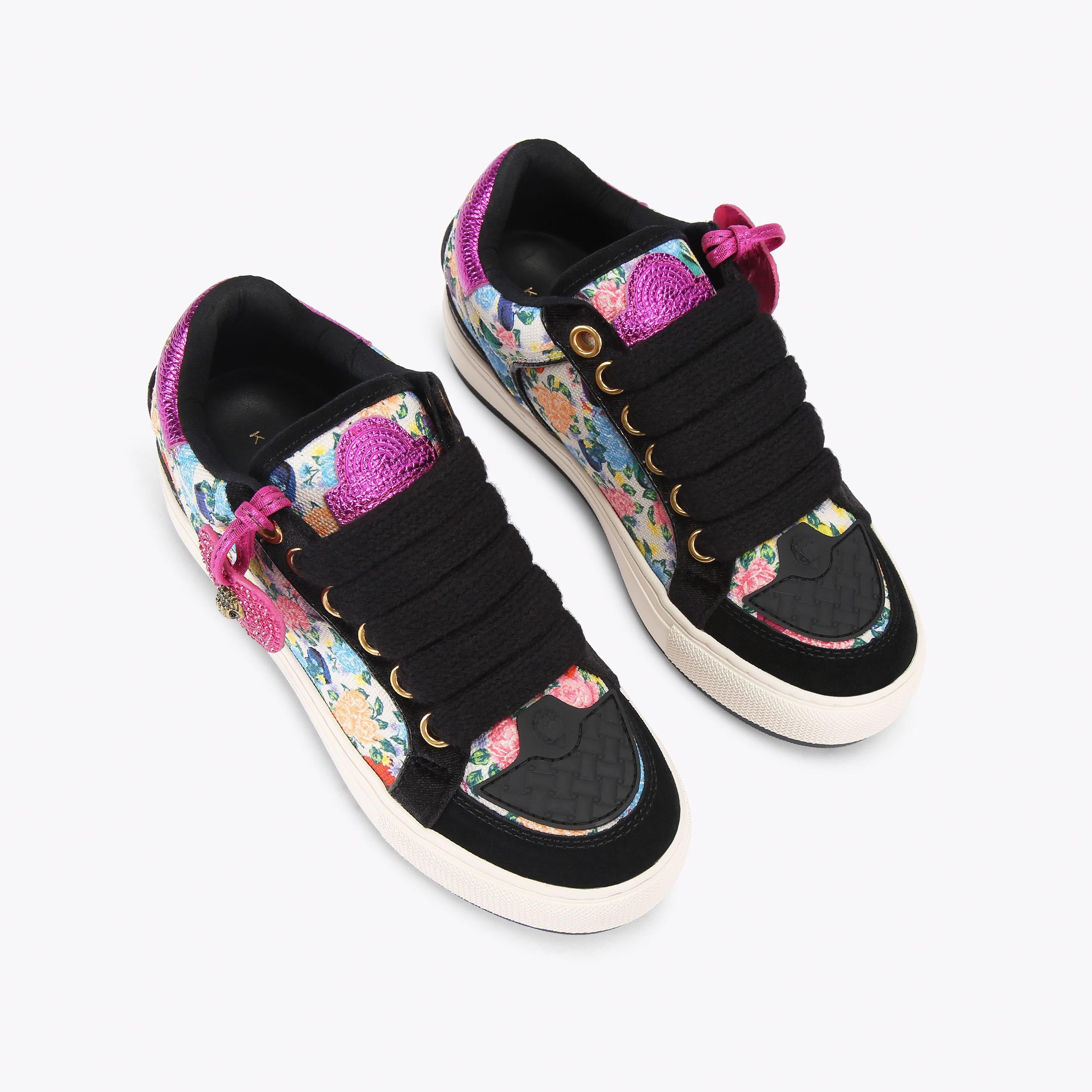 Southbank Tag — Black Floral Print Sneaker, view 4