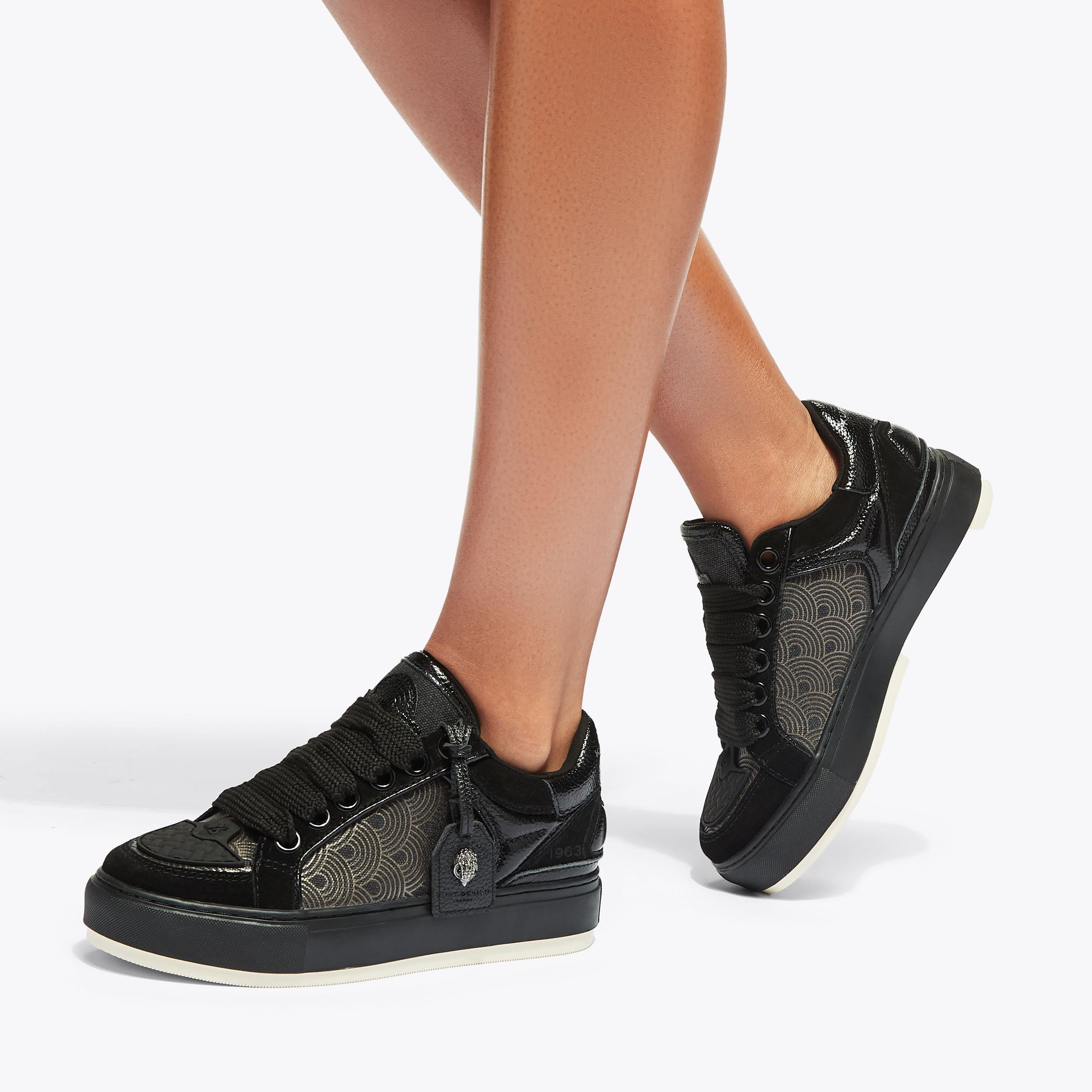 Southbank Tag — Black Fabric Sneaker, worn on foot
