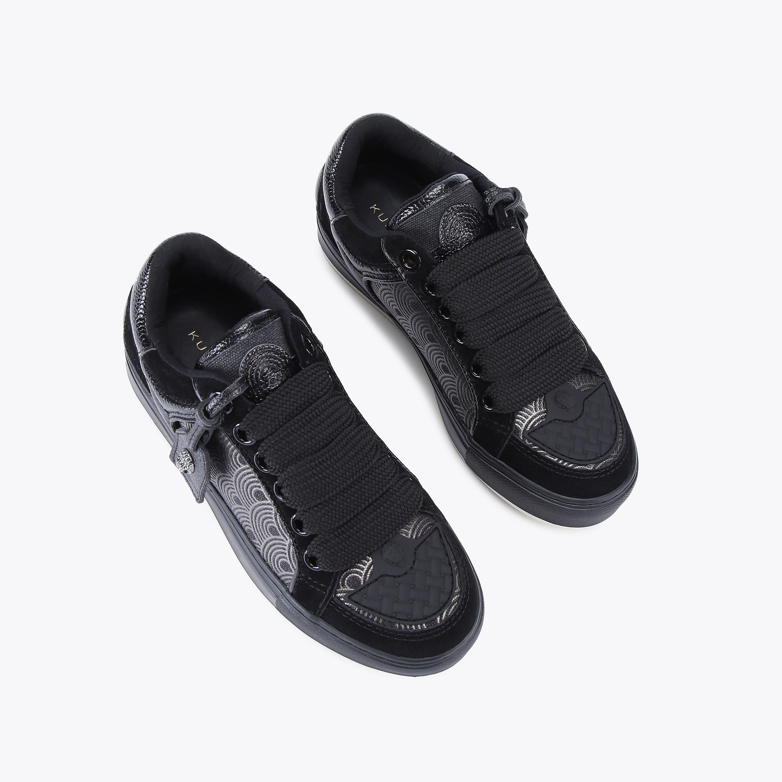 Southbank Tag — Black Fabric Sneaker, view 3