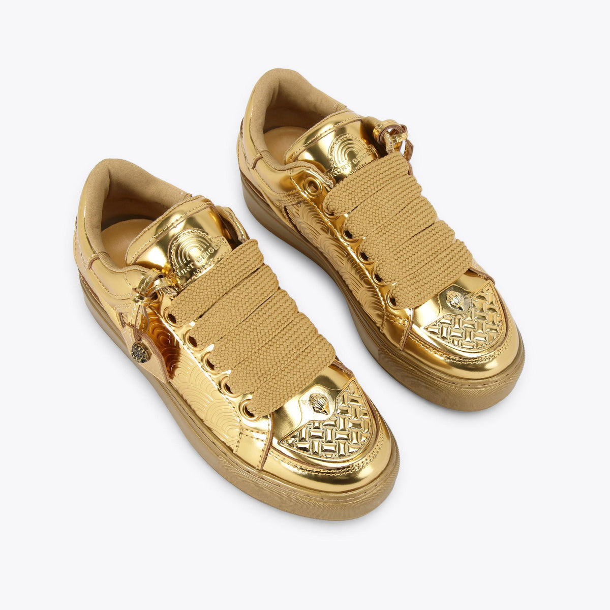 Southbank Tag — Metallic Gold Leather Sneaker, view 1