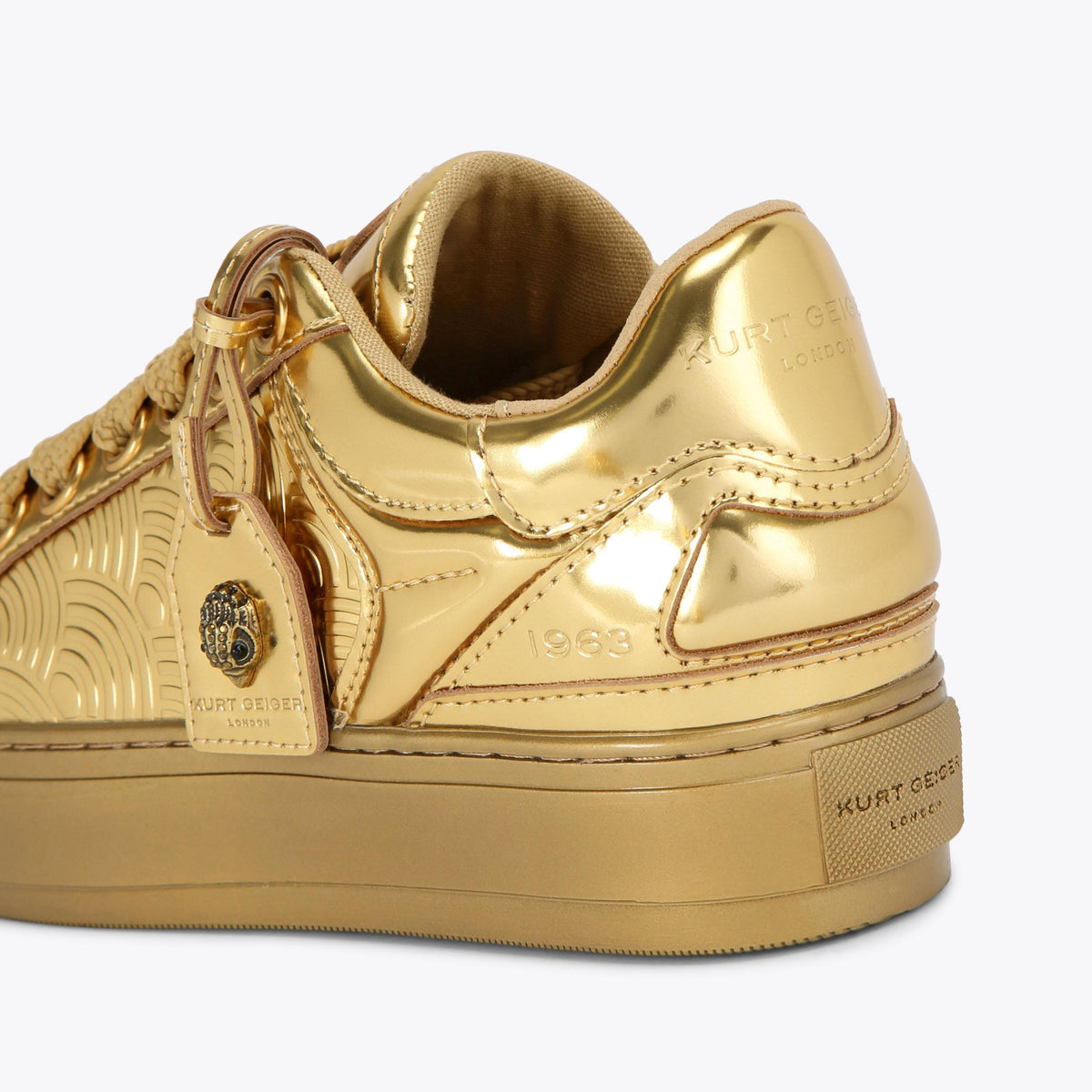 Southbank Tag — Metallic Gold Leather Sneaker, detail