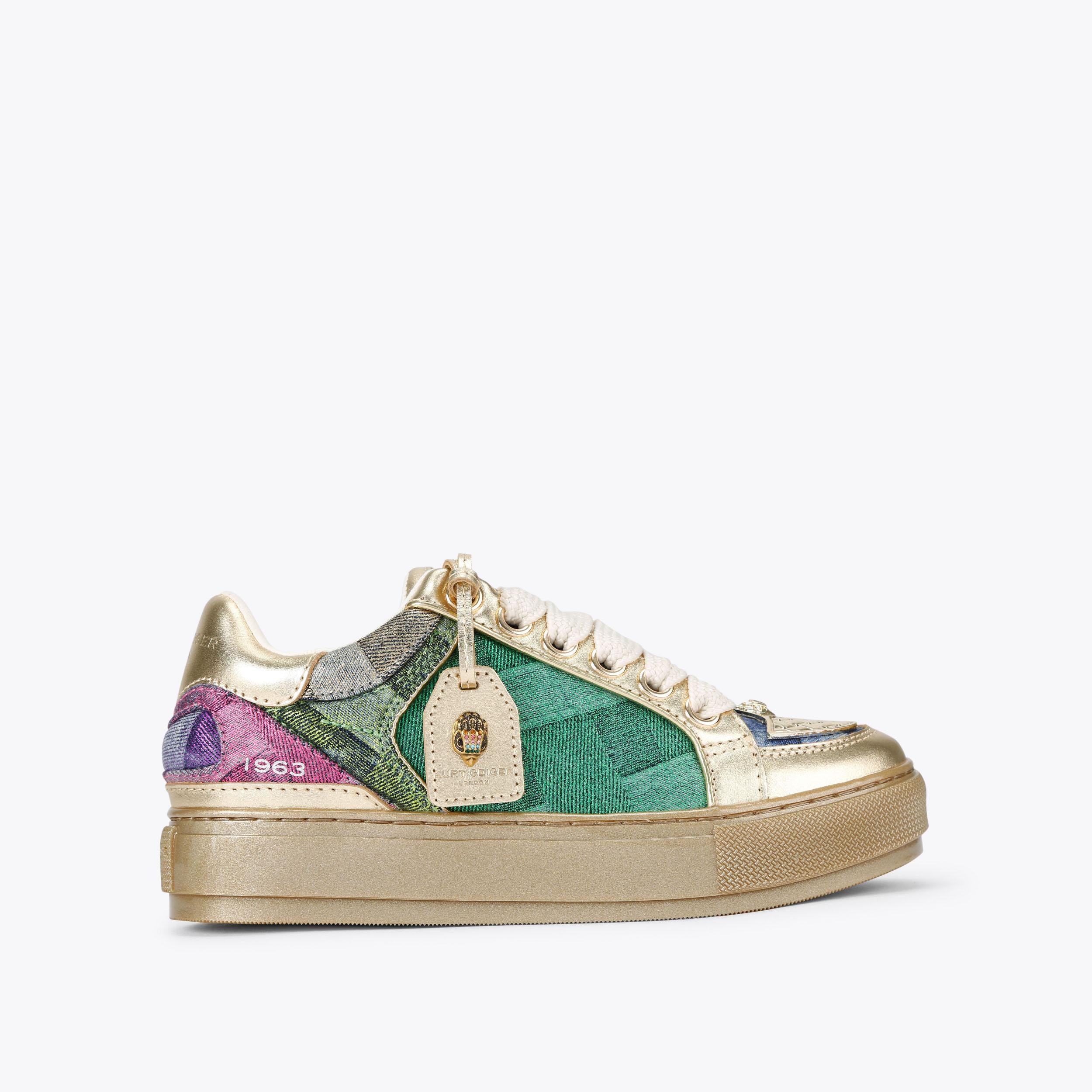 Southbank Tag — Multicolour Denim Sneaker, side profile