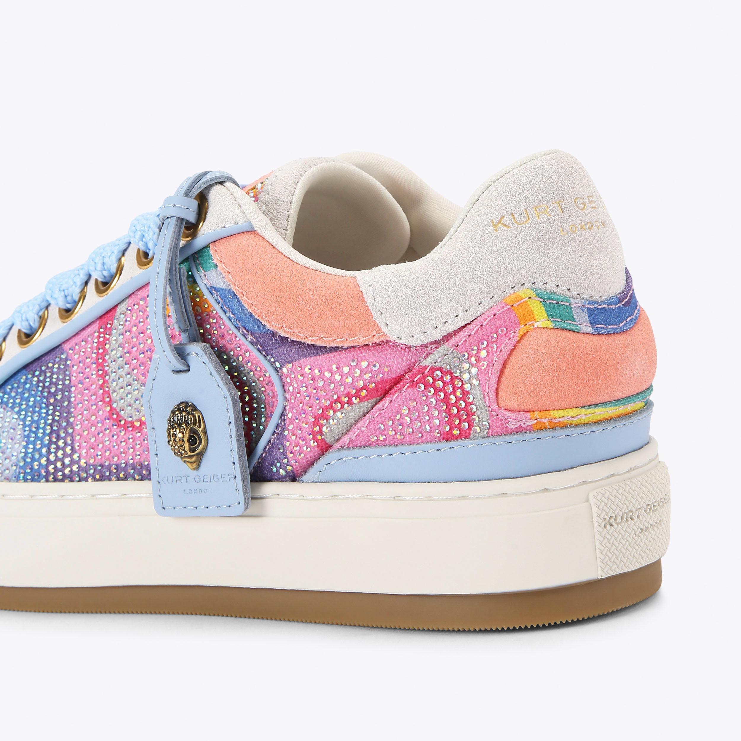 Kurt Geiger London Southbank Tag — Multicolour Crystal Sneaker, view 4