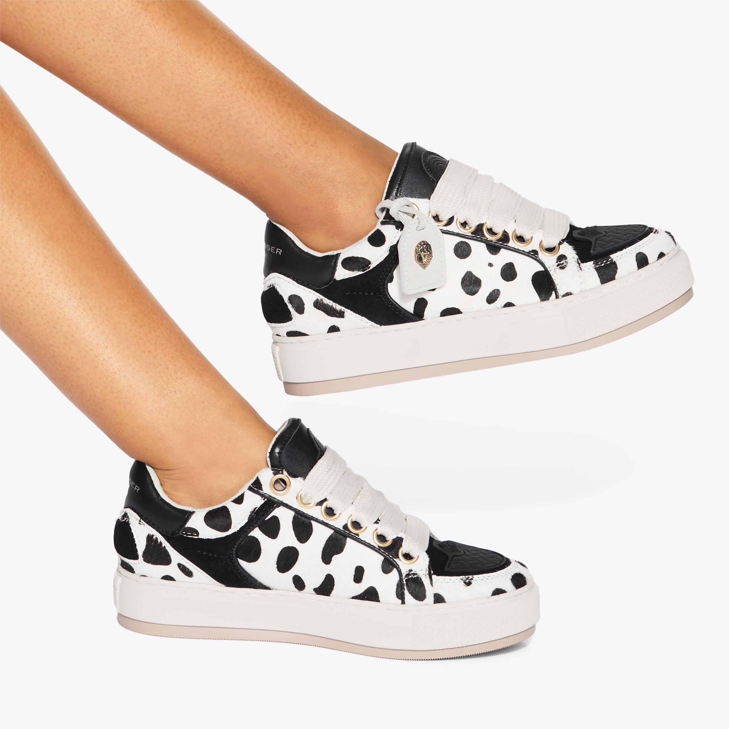 Southbank Tag — Black and White Spotted Sneaker, worn on foot