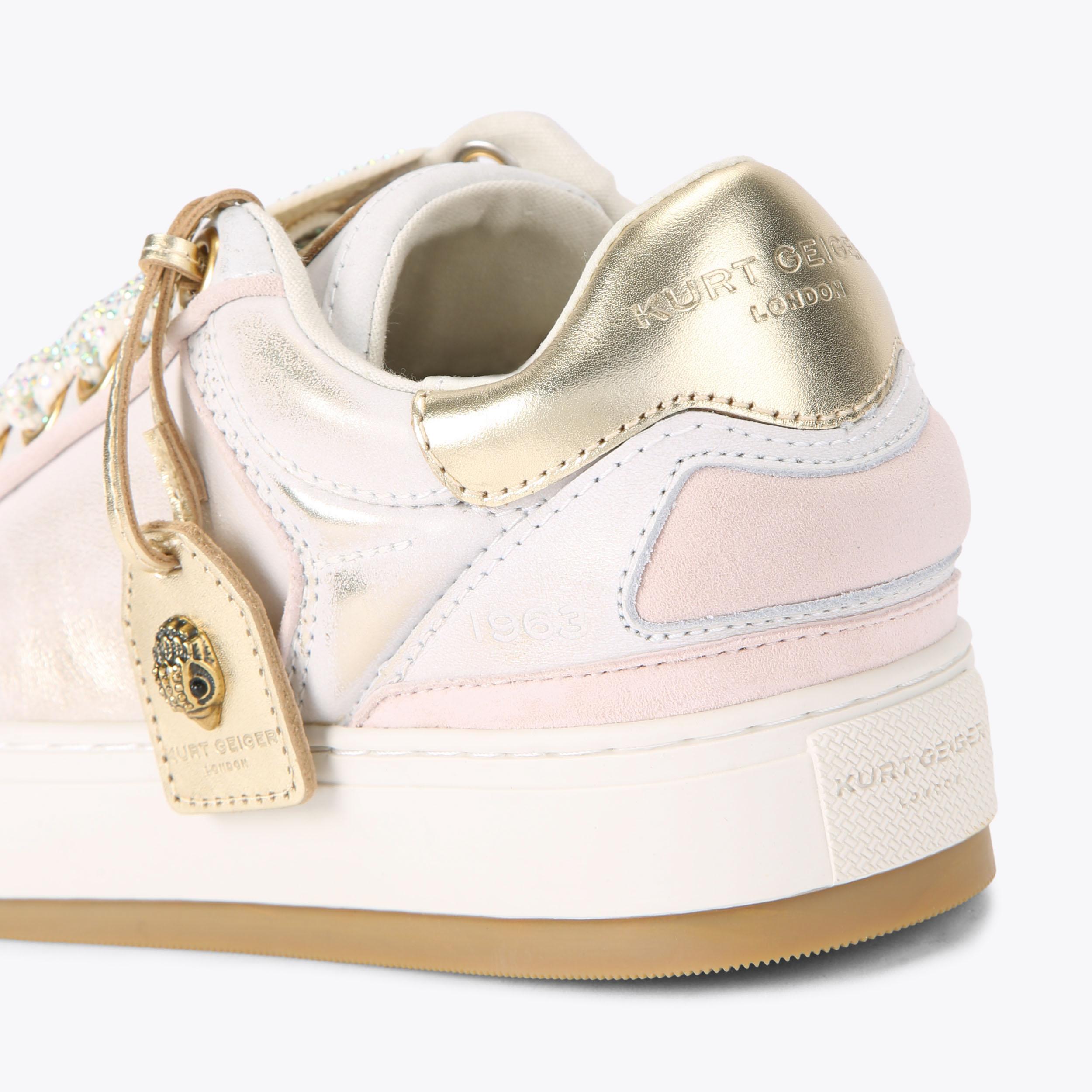Southbank Tag — Pink Distressed Leather Sneaker, detail