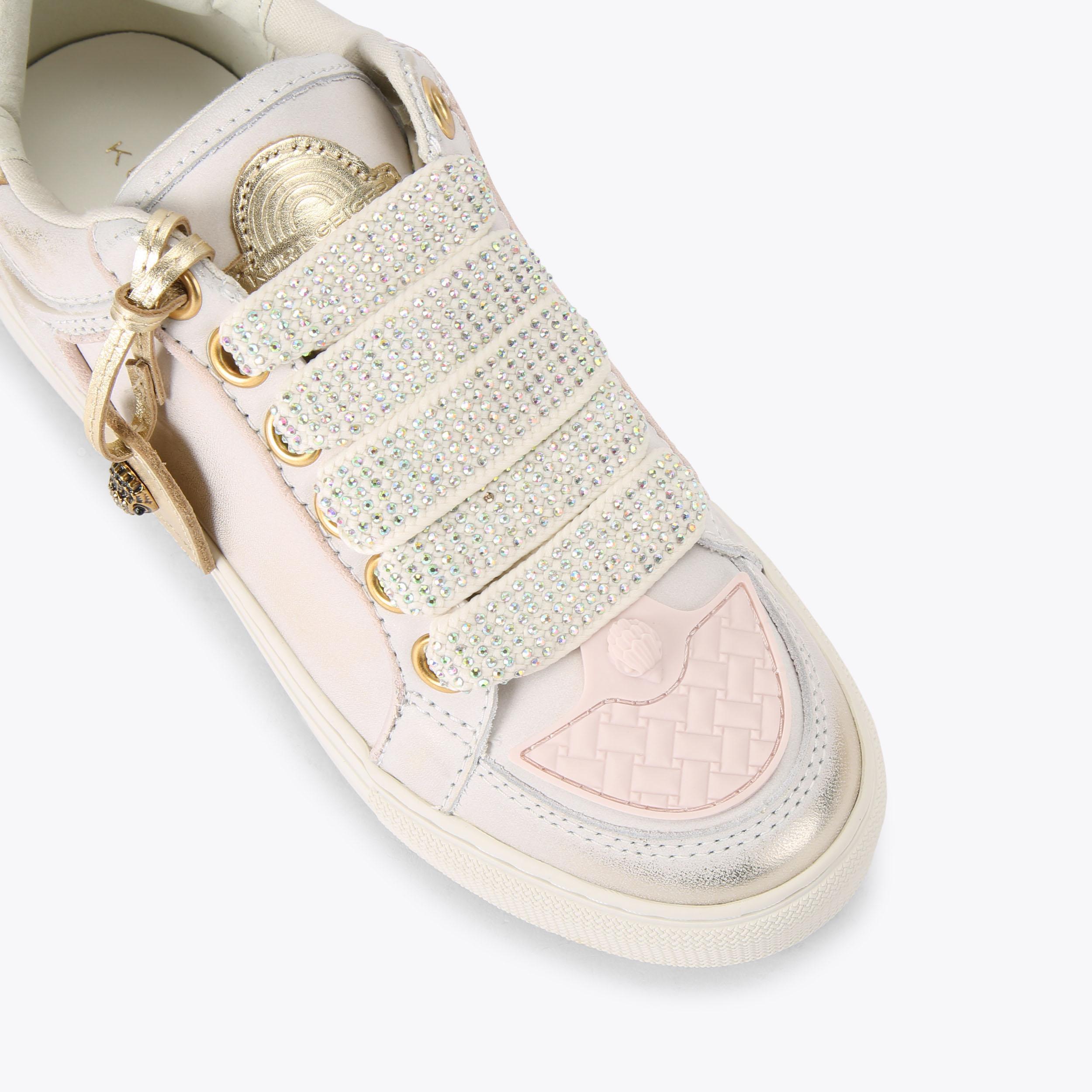 Southbank Tag — Pink Distressed Leather Sneaker, view 5
