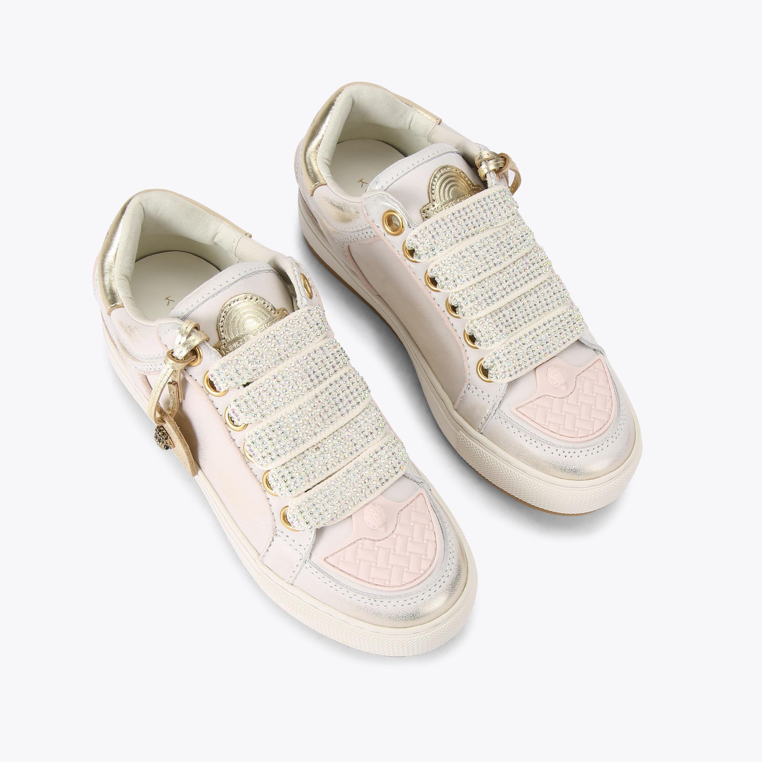 Southbank Tag — Pink Distressed Leather Sneaker, view 4