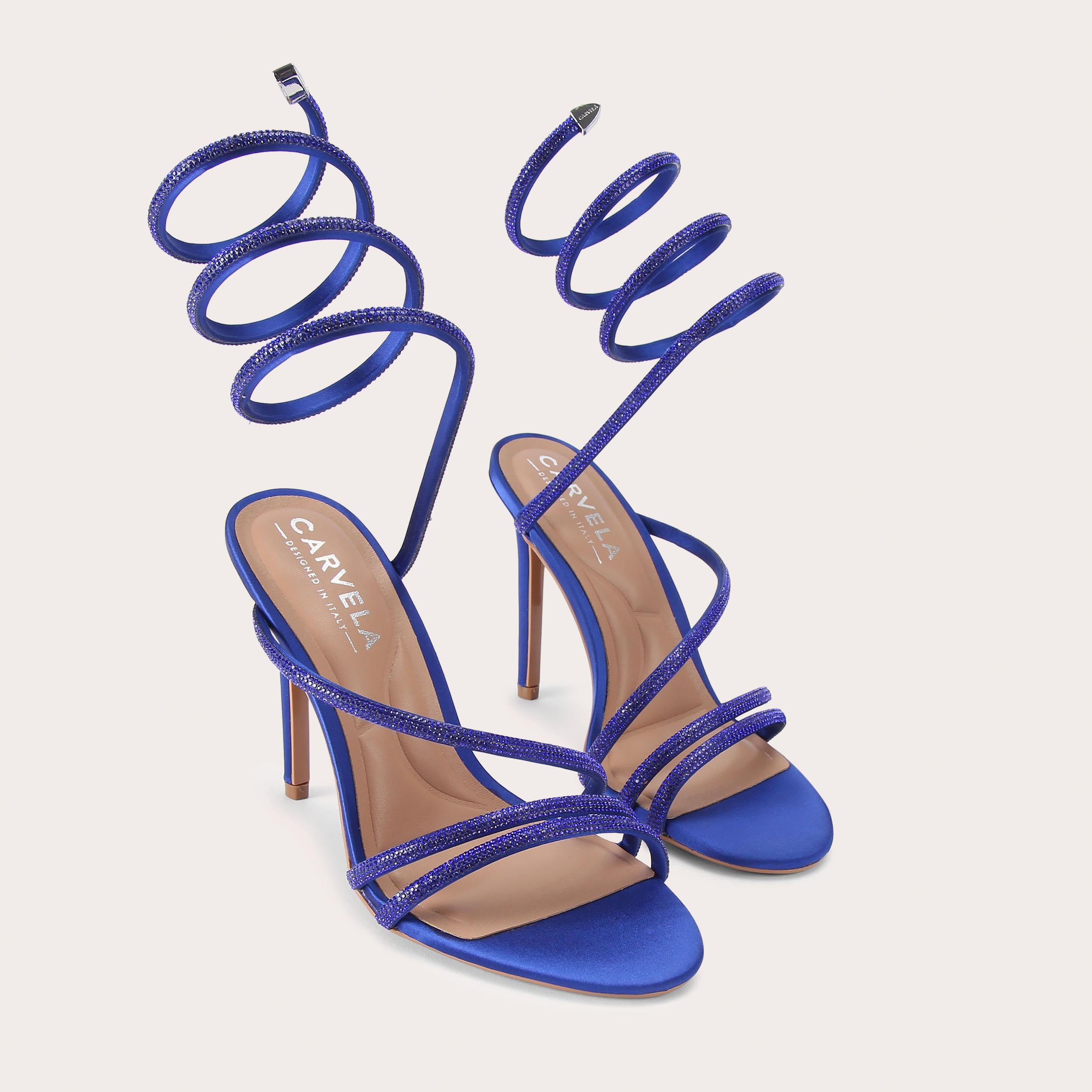 Spiral Heel — Blue Crystal Sandal, view 4