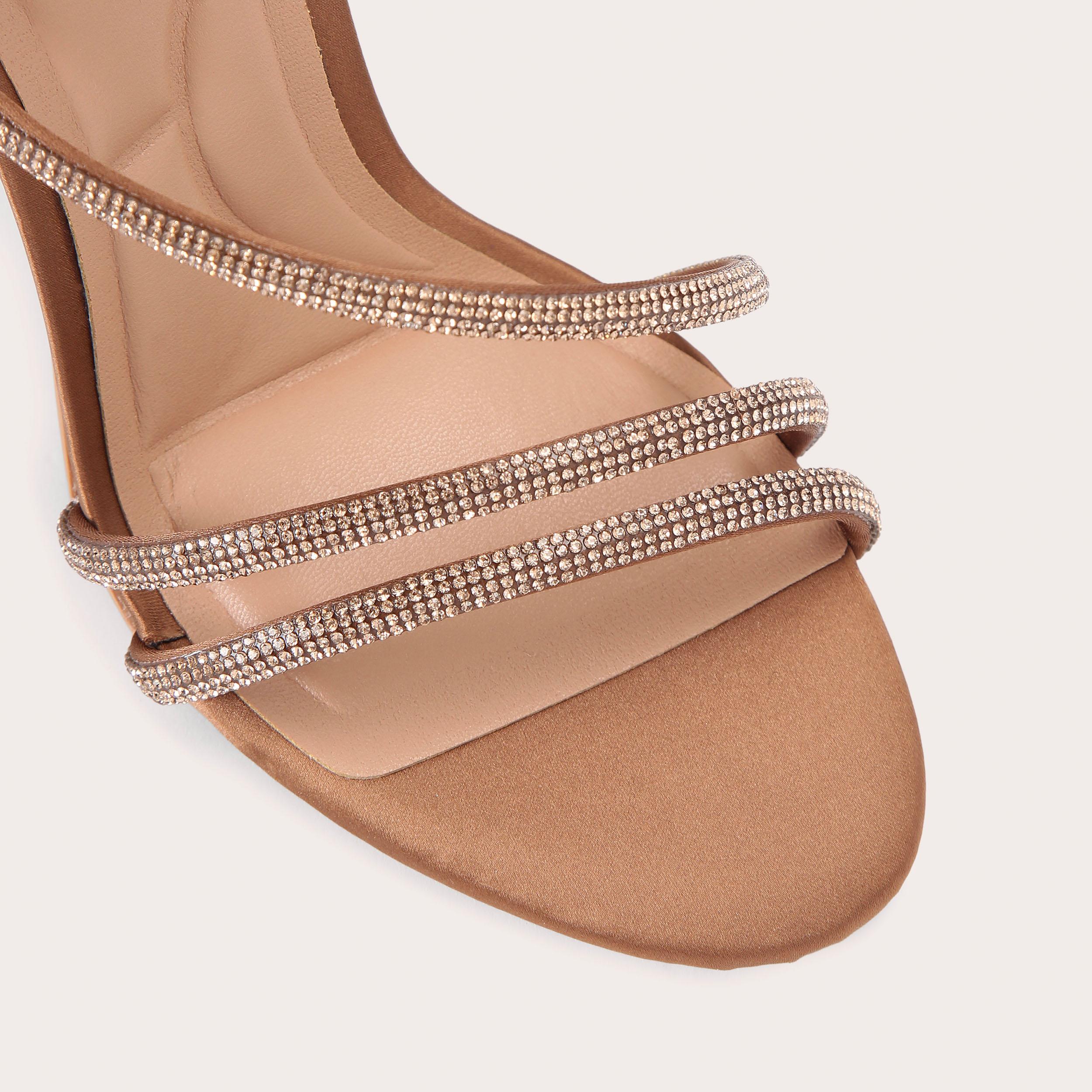 Spiral Heel — Bronze Crystal Sandal, view 5
