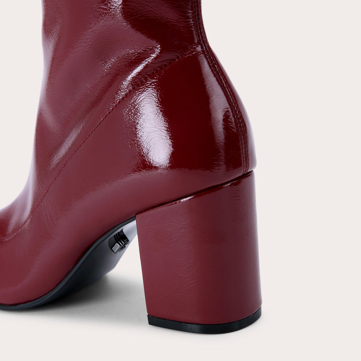 Strut Ankle Boot — Red Patent Ankle Boot, view 5