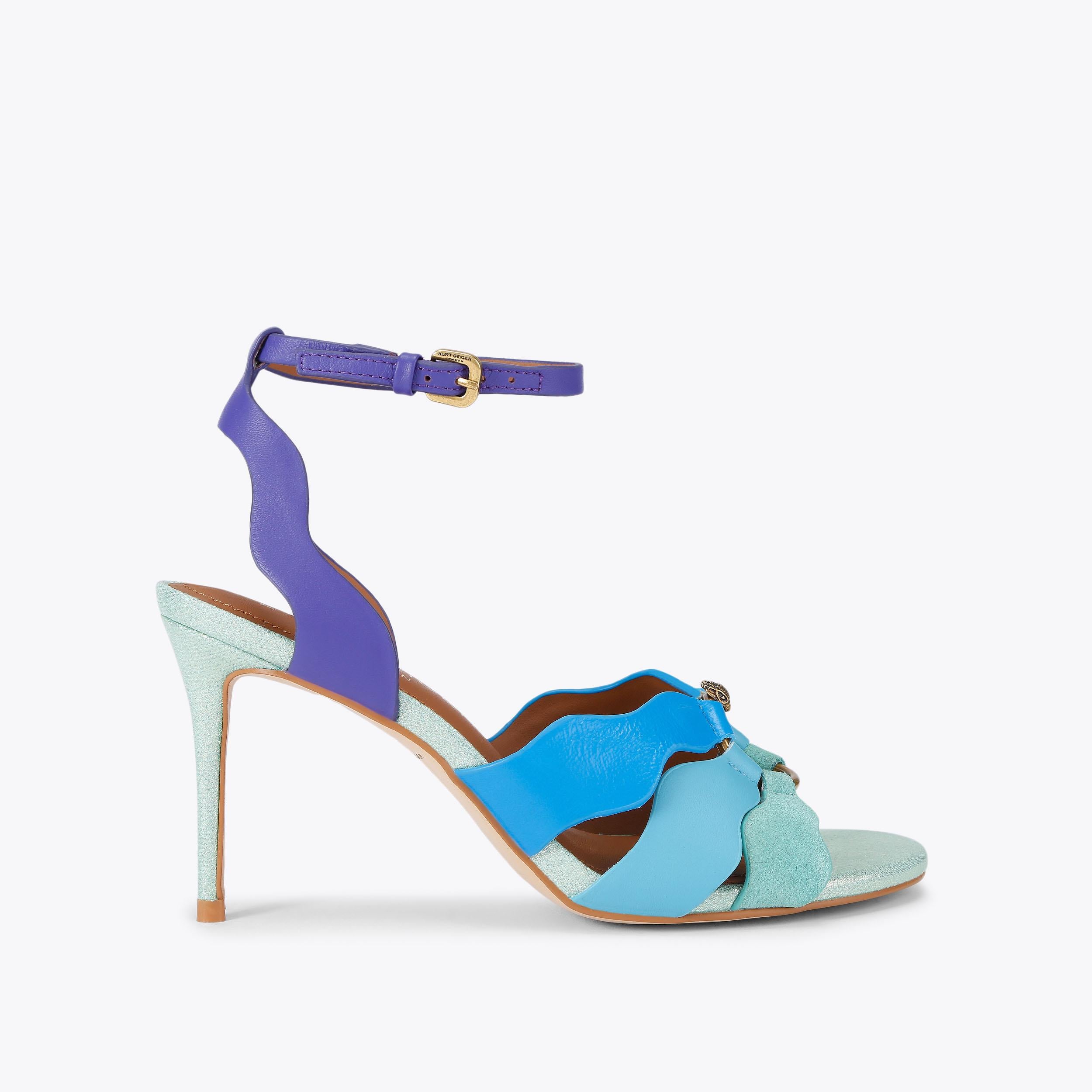 Sun Wave — Blue, Green and Purple Sandal, side profile