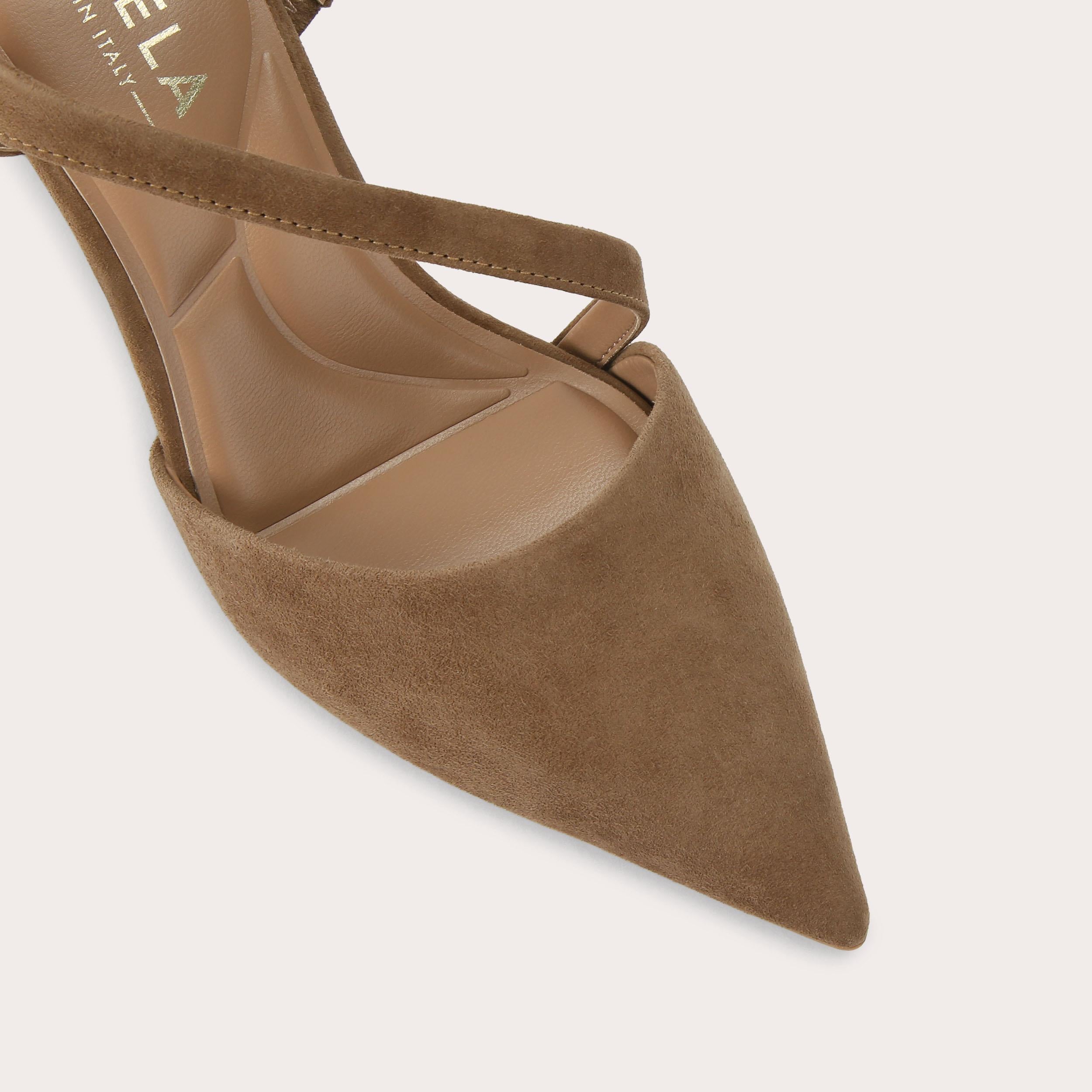 Symmetry Court — Tan Suede Court Heel, view 5