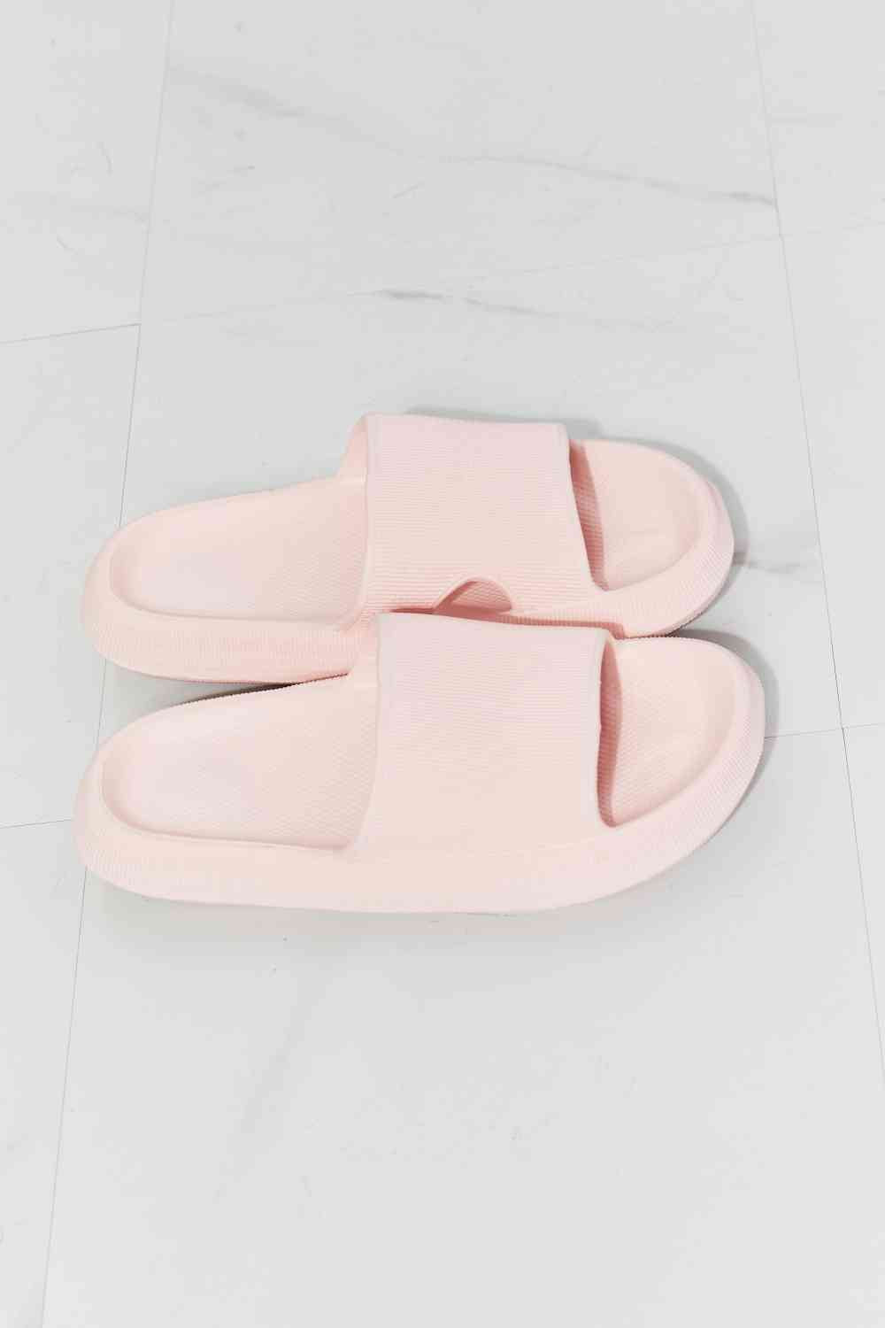 Pink Open Toe Slides