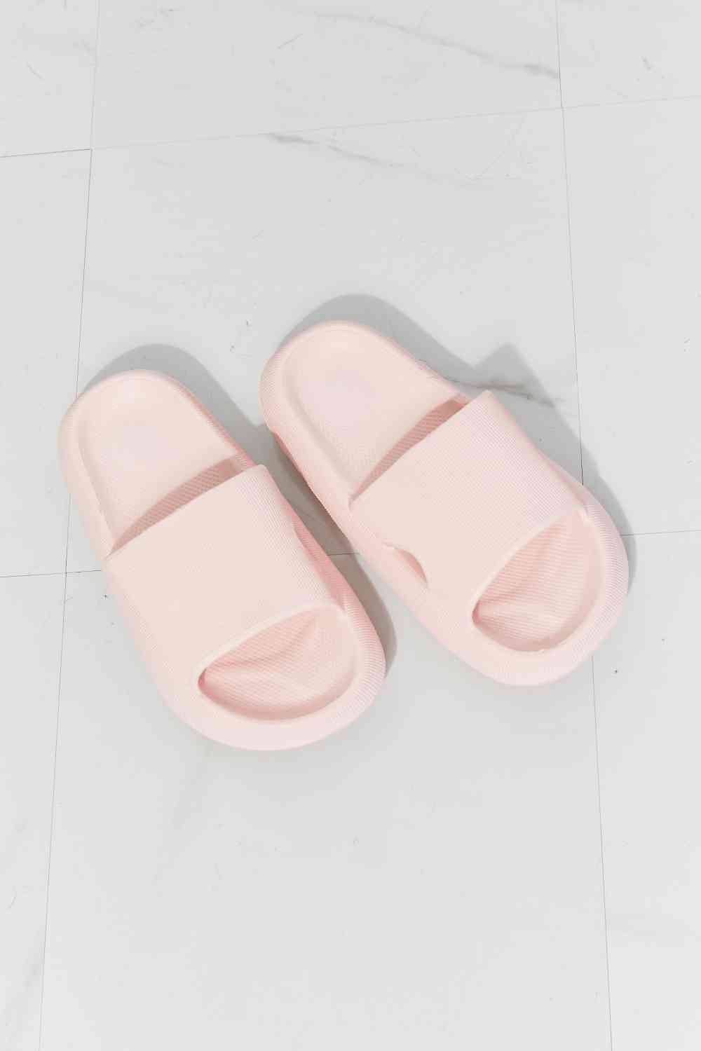 Pink Open Toe Slides
